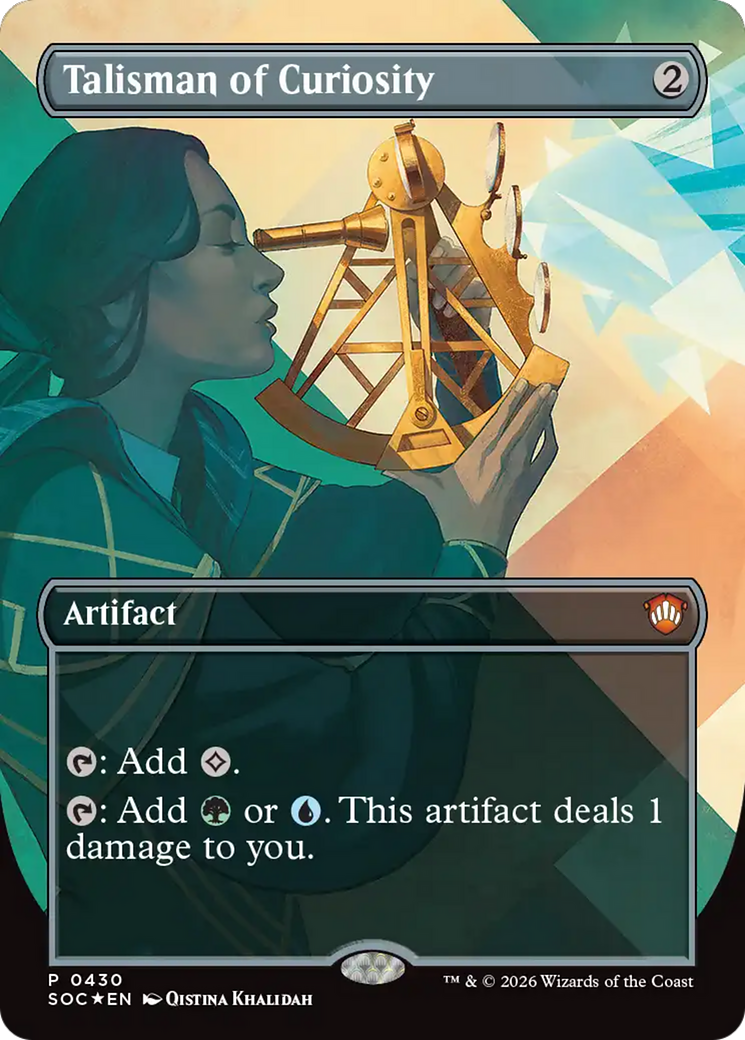 Talisman of Curiosity (Borderless) [Secrets of Strixhaven Commander] | Lots Moore NSW