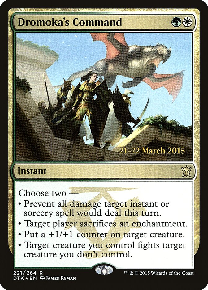 Dromoka's Command [Dragons of Tarkir Prerelease Promos] | Lots Moore NSW