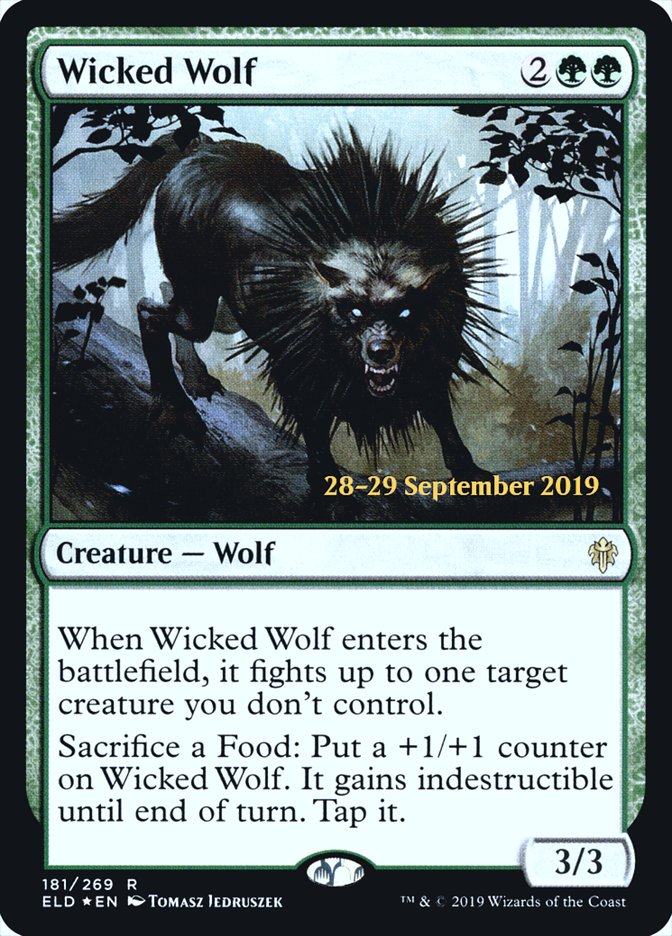 Wicked Wolf [Throne of Eldraine Prerelease Promos] | Lots Moore NSW