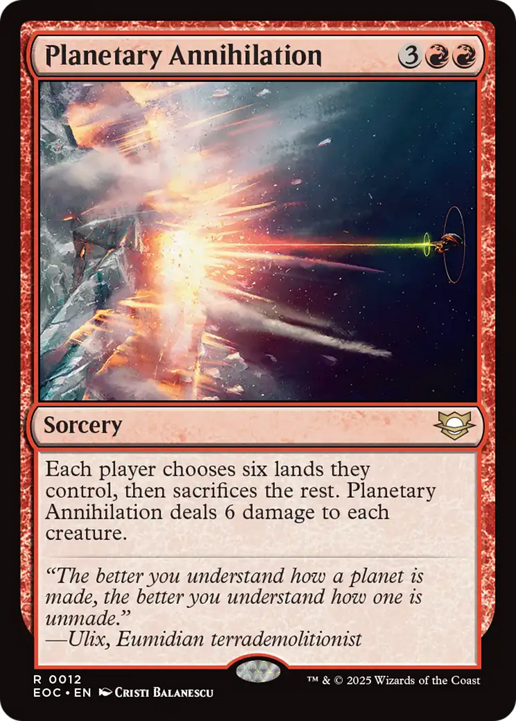 Planetary Annihilation [Edge of Eternities Commander] | Lots Moore NSW