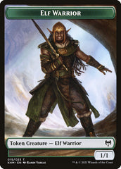 Elemental // Elf Warrior Double-Sided Token [Kaldheim Commander Tokens] | Lots Moore NSW