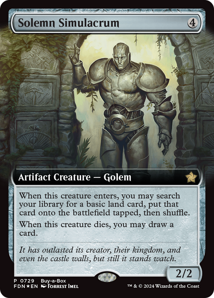 Solemn Simulacrum (Extended Art) (Buy-A-Box) [Foundations Promos] | Lots Moore NSW