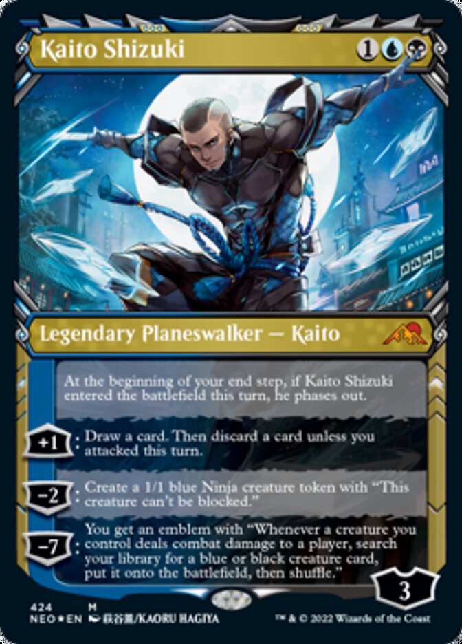 Kaito Shizuki (Showcase) (Foil Etched) [Kamigawa: Neon Dynasty] | Lots Moore NSW