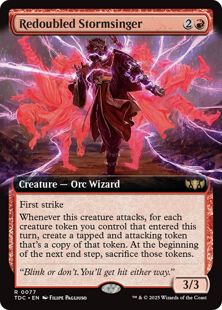 Redoubled Stormsinger (Extended Art) [Tarkir: Dragonstorm Commander] | Lots Moore NSW