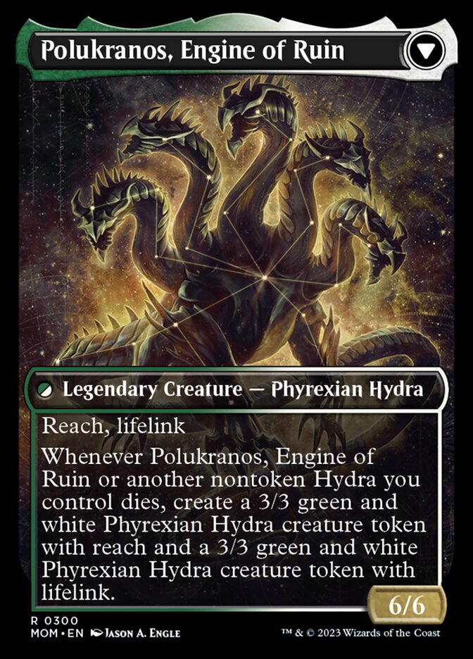 Polukranos Reborn // Polukranos, Engine of Ruin (Showcase Planar Booster Fun) [March of the Machine] | Lots Moore NSW