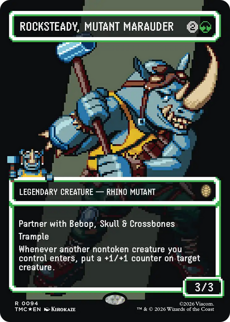 Rocksteady, Mutant Marauder (Borderless) (Surge Foil) [Teenage Mutant Ninja Turtles Commander] | Lots Moore NSW