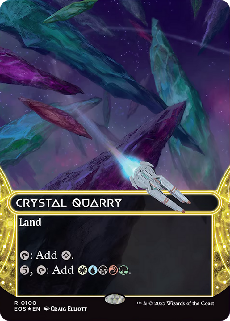 Crystal Quarry (0100) (Borderless) (Galaxy Foil) [Edge of Eternities: Stellar Sights] | Lots Moore NSW