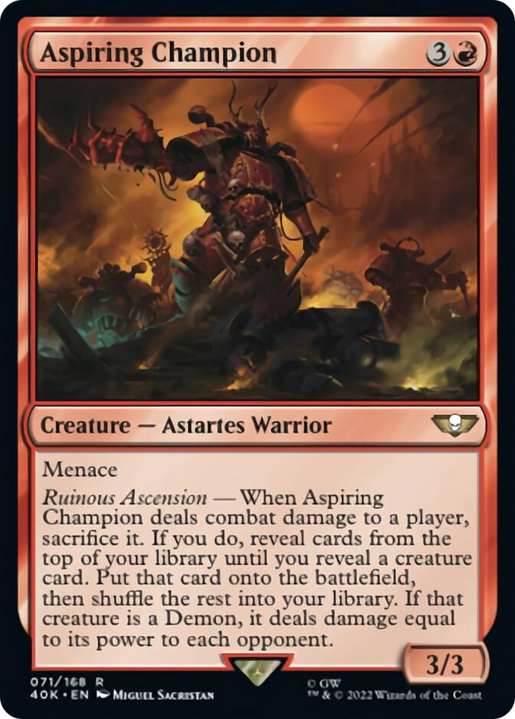 Aspiring Champion (Surge Foil) [Warhammer 40,000] | Lots Moore NSW