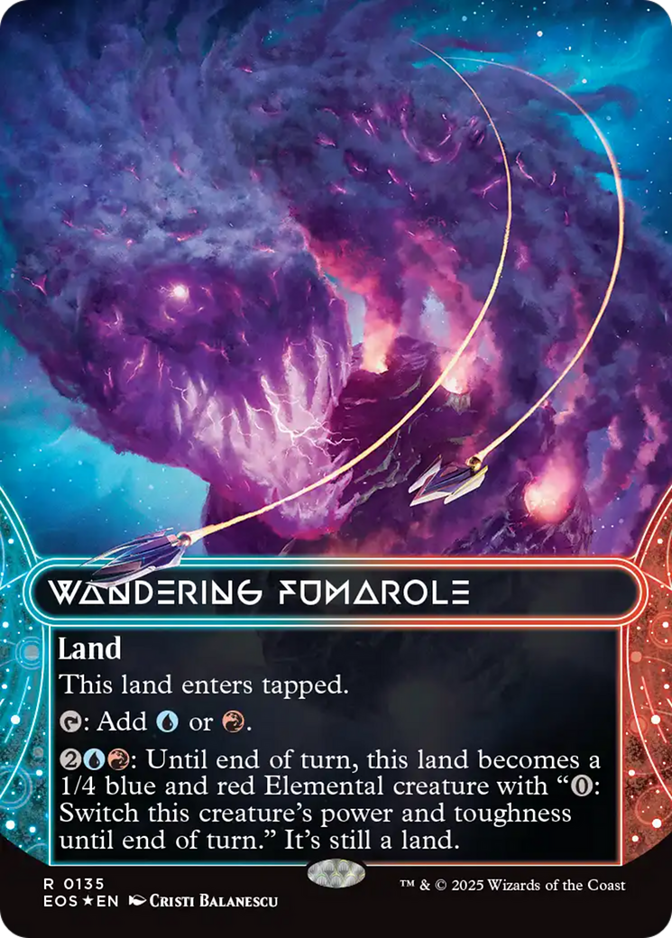 Wandering Fumarole (0135) (Borderless) (Galaxy Foil) [Edge of Eternities: Stellar Sights] | Lots Moore NSW