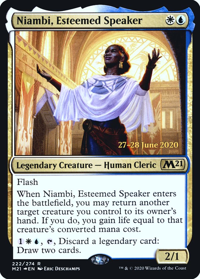 Niambi, Esteemed Speaker [Core Set 2021 Prerelease Promos] | Lots Moore NSW
