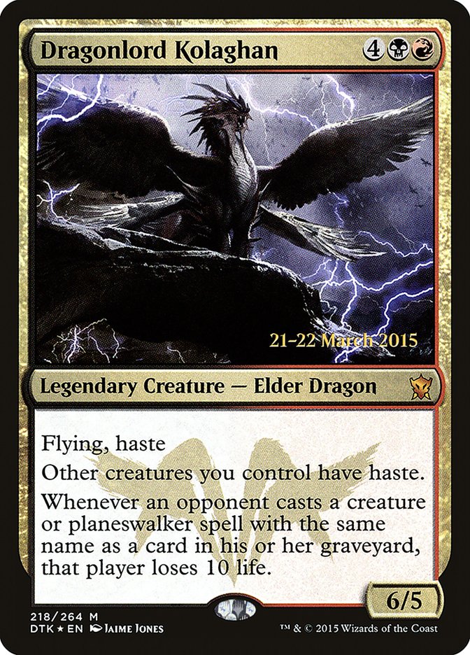 Dragonlord Kolaghan [Dragons of Tarkir Prerelease Promos] | Lots Moore NSW