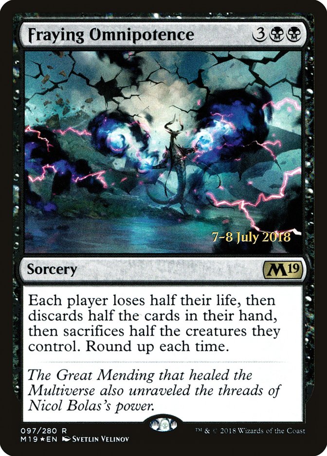 Fraying Omnipotence [Core Set 2019 Prerelease Promos] | Lots Moore NSW