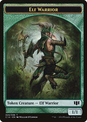 Elephant // Elf Warrior Double-Sided Token [Commander 2014 Tokens] | Lots Moore NSW