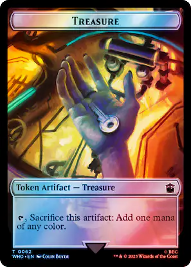Dalek // Treasure (0062) Double-Sided Token (Surge Foil) [Doctor Who Tokens] | Lots Moore NSW