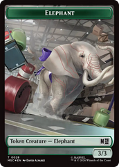 Rhino (029) // Elephant (028) Double-Sided Token (Surge Foil) [Marvel Super Heroes Commander Tokens] | Lots Moore NSW