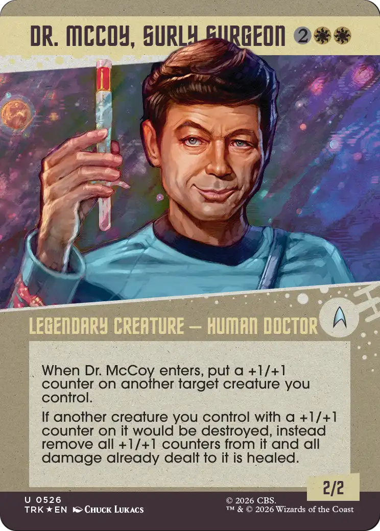 Dr. McCoy, Surly Surgeon (Showcase) (Surge Foil) [Star Trek] | Lots Moore NSW