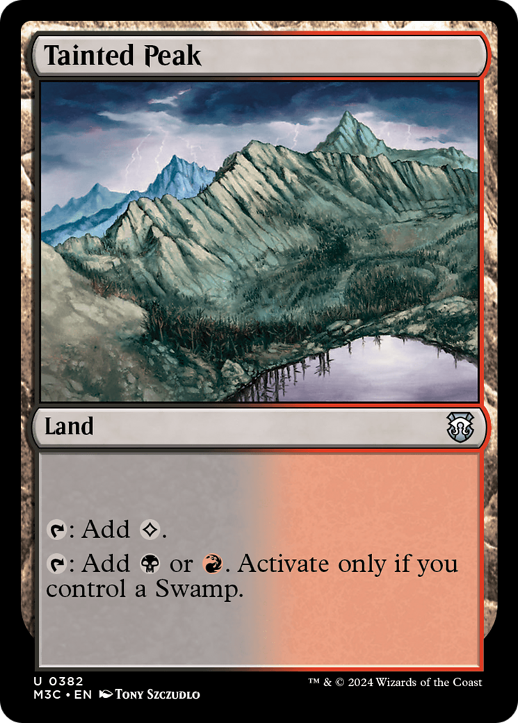 Tainted Peak (Ripple Foil) [Modern Horizons 3 Commander] | Lots Moore NSW