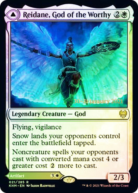 Reidane, God of the Worthy // Valkmira, Protector's Shield [Kaldheim Prerelease Promos] | Lots Moore NSW