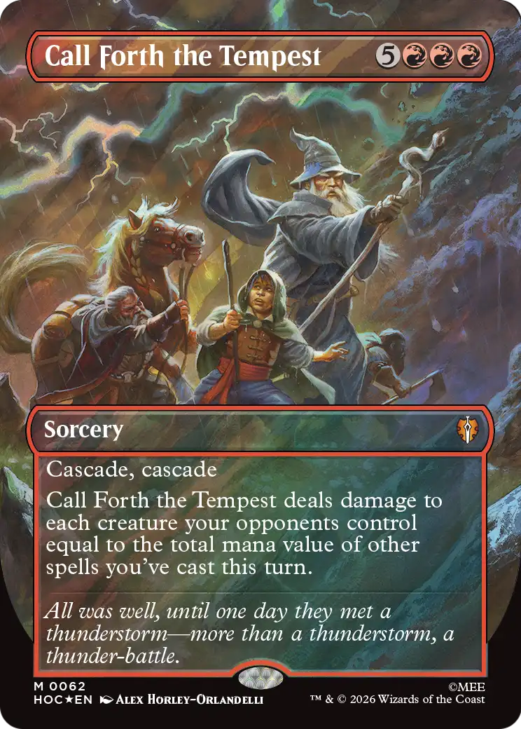 Call Forth the Tempest (Borderless) (Surge Foil) [The Hobbit: Eternal-Legal] | Lots Moore NSW