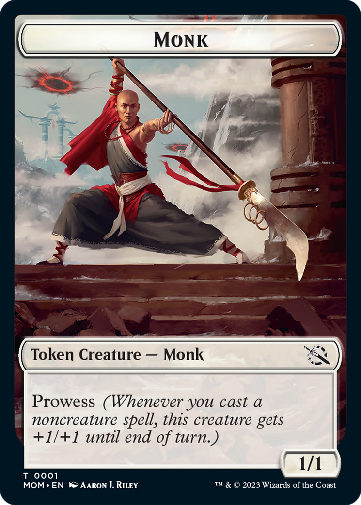 Monk // Zombie Double-Sided Token [March of the Machine Tokens] | Lots Moore NSW