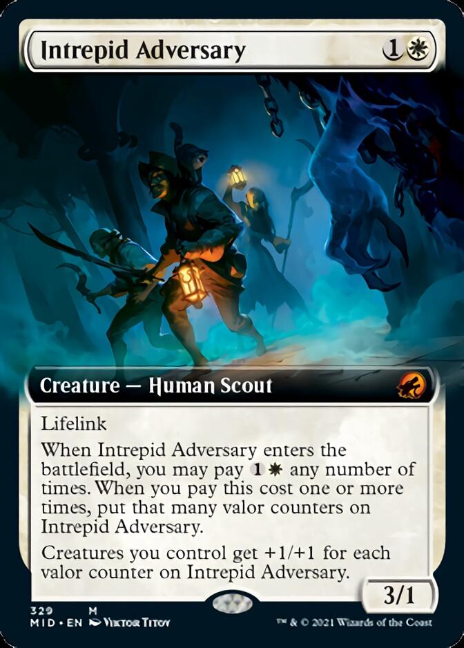 Intrepid Adversary (Extended Art) [Innistrad: Midnight Hunt] | Lots Moore NSW