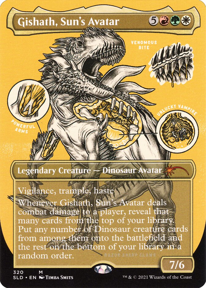 Gishath, Sun's Avatar (Borderless Foil Etched) [Secret Lair Drop Series] | Lots Moore NSW