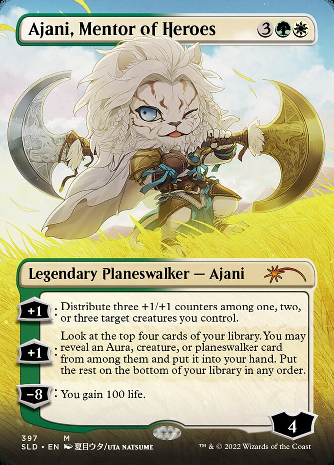 Ajani, Mentor of Heroes (Borderless) [Secret Lair Drop Series] | Lots Moore NSW