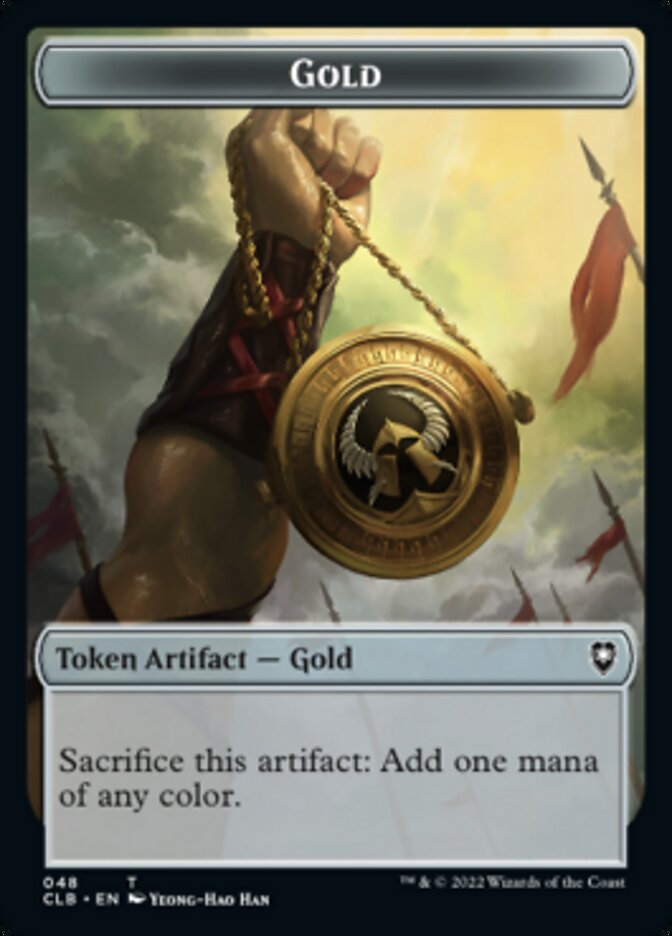 Gold // Dragon Double-Sided Token [Commander Legends: Battle for Baldur's Gate Tokens] | Lots Moore NSW