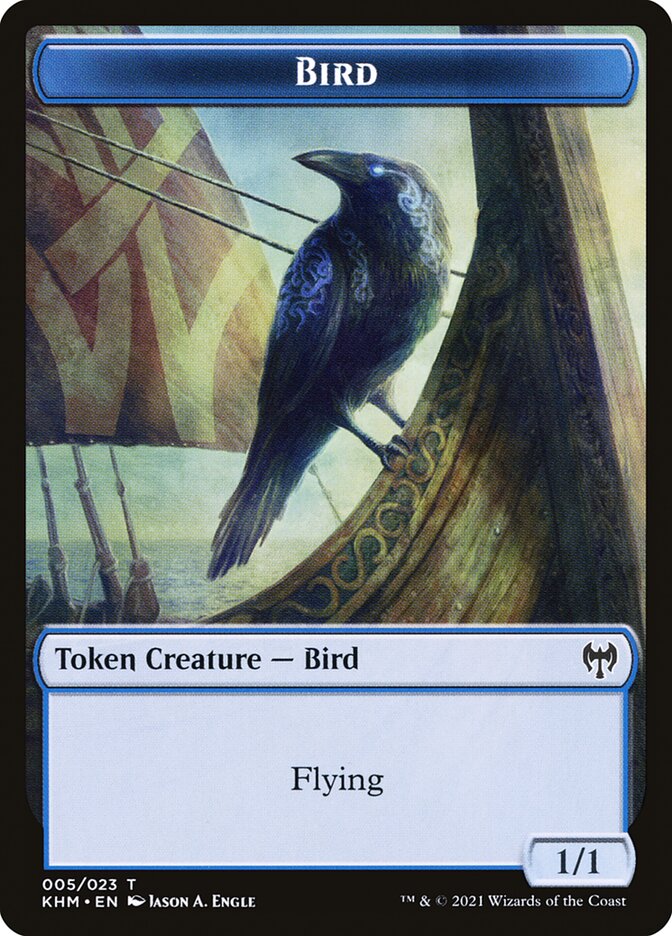 Human Warrior // Bird Double-Sided Token [Kaldheim Tokens] | Lots Moore NSW