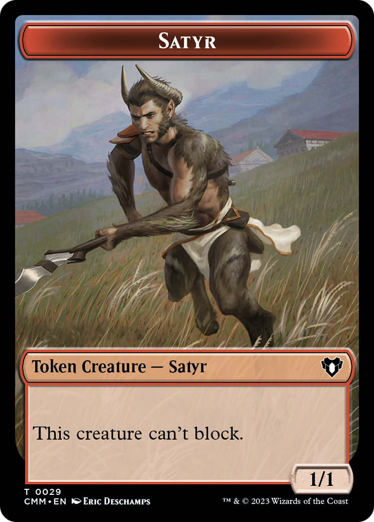 Eldrazi Spawn // Satyr Double-Sided Token [Commander Masters Tokens] | Lots Moore NSW