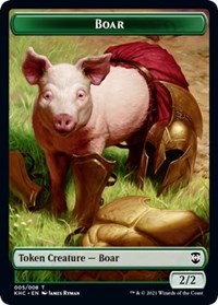 Boar // Spirit Double-Sided Token [Kaldheim Commander Tokens] | Lots Moore NSW