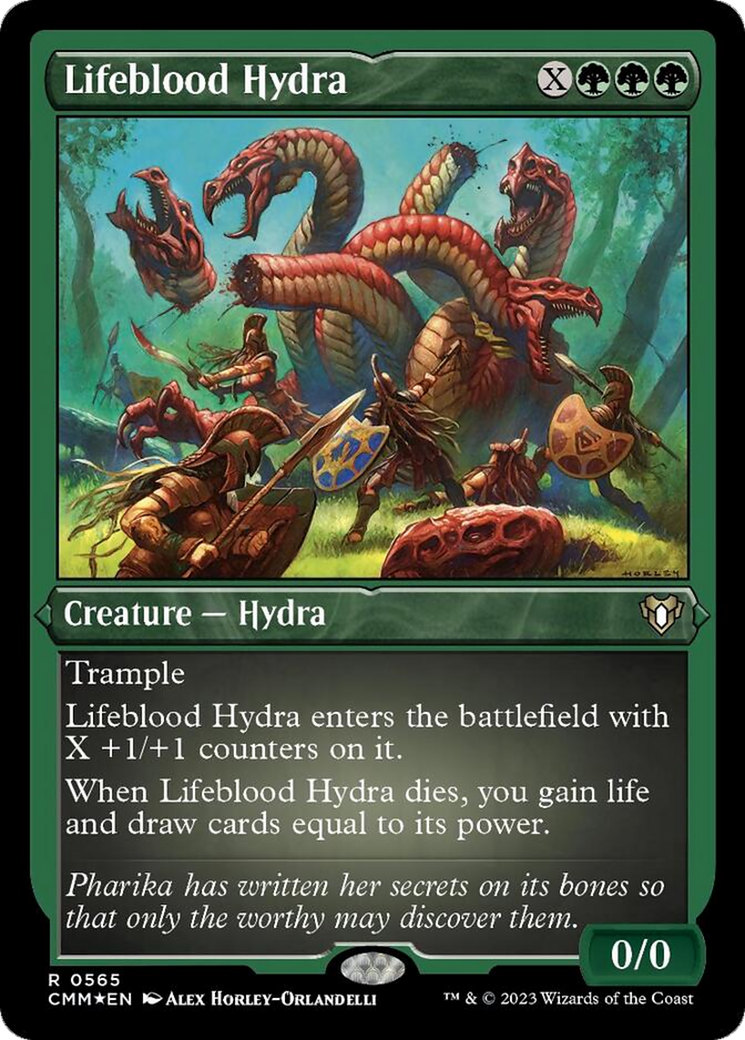 Lifeblood Hydra (Foil Etched) [Commander Masters] | Lots Moore NSW