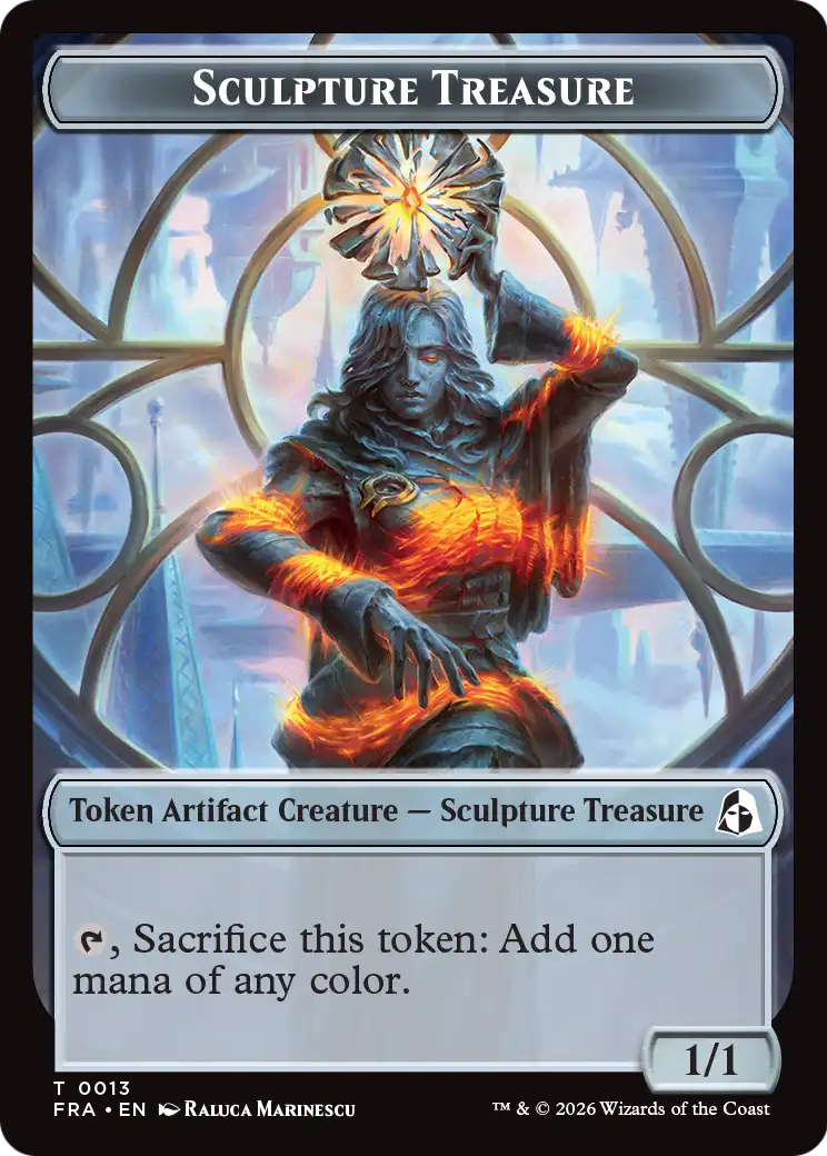 Sculpture Treasure // Beast Double-Sided Token [Reality Fracture Tokens] | Lots Moore NSW