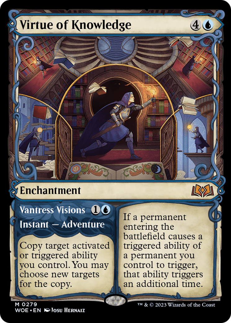 Virtue of Knowledge // Vantress Visions (Showcase) [Wilds of Eldraine] | Lots Moore NSW