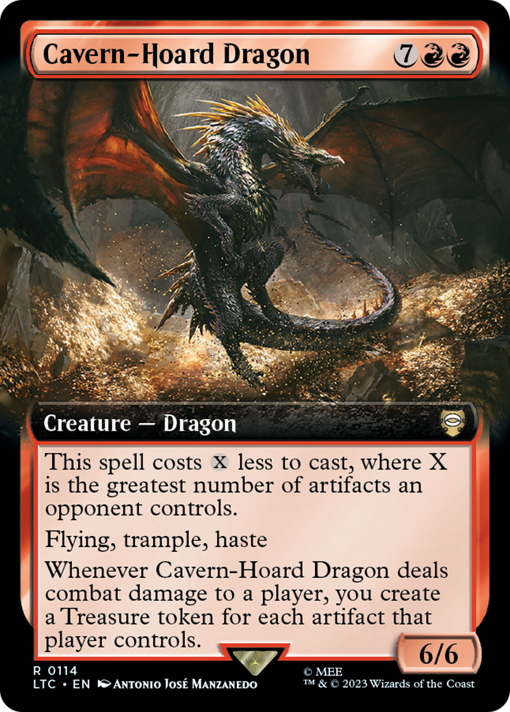 Cavern-Hoard Dragon (Extended Art) [The Lord of the Rings: Tales of Middle-Earth Commander] | Lots Moore NSW