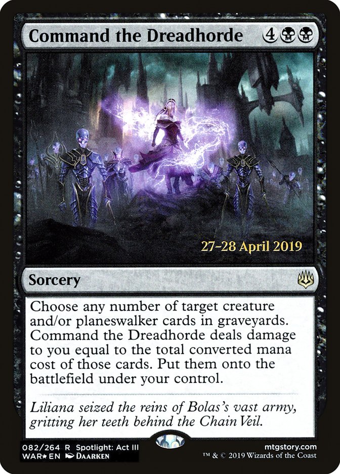 Command the Dreadhorde [War of the Spark Prerelease Promos] | Lots Moore NSW