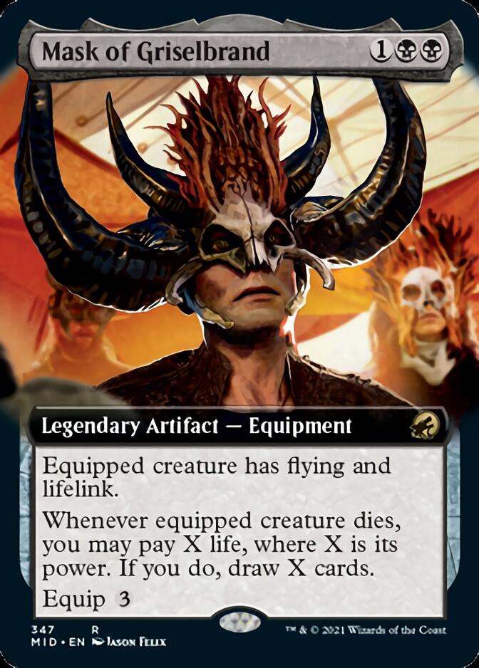 Mask of Griselbrand (Extended Art) [Innistrad: Midnight Hunt] | Lots Moore NSW