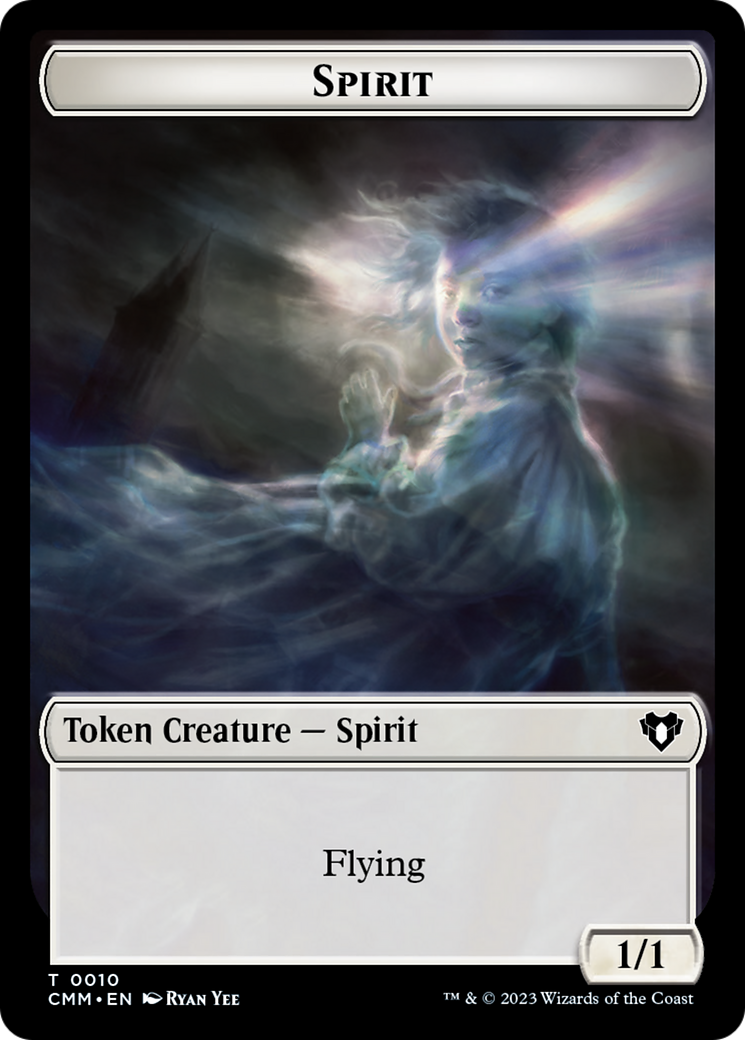 Spirit (0010) // Elemental (0037) Double-Sided Token [Commander Masters Tokens] | Lots Moore NSW