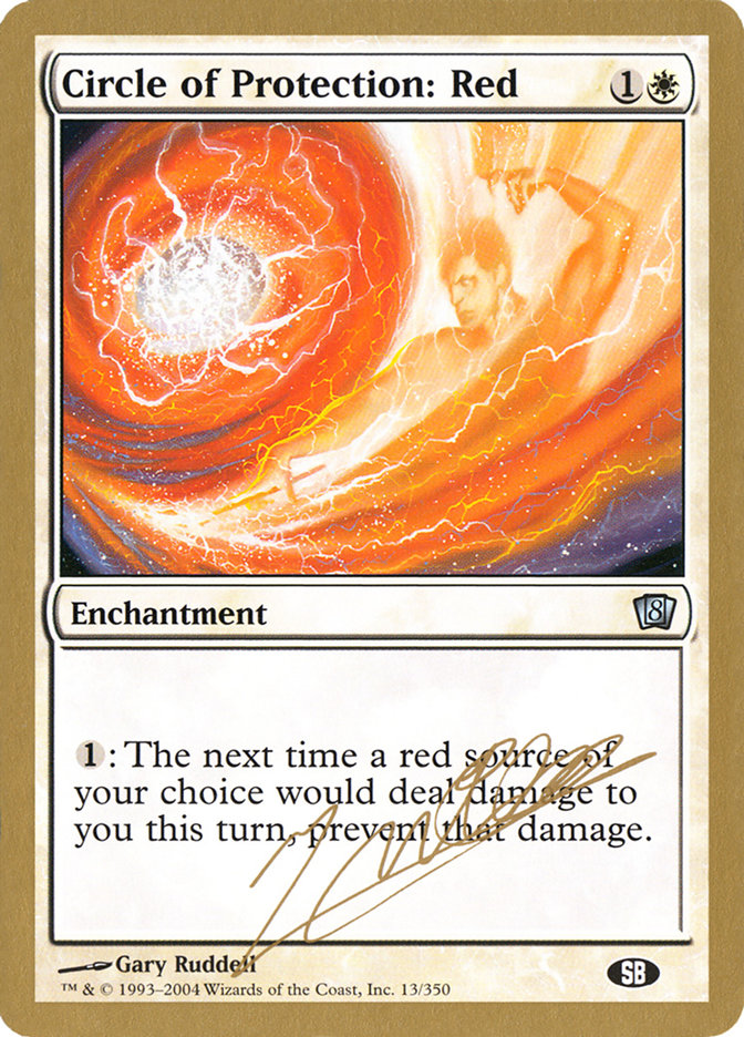Circle of Protection: Red (Julien Nuijten) (SB) [World Championship Decks 2004] | Lots Moore NSW