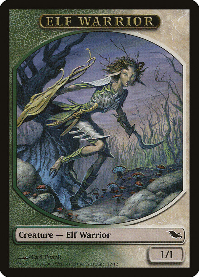 Elf Warrior Token (12/12) [Shadowmoor Tokens] | Lots Moore NSW