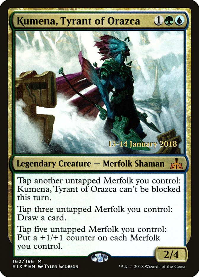 Kumena, Tyrant of Orazca [Rivals of Ixalan Prerelease Promos] | Lots Moore NSW