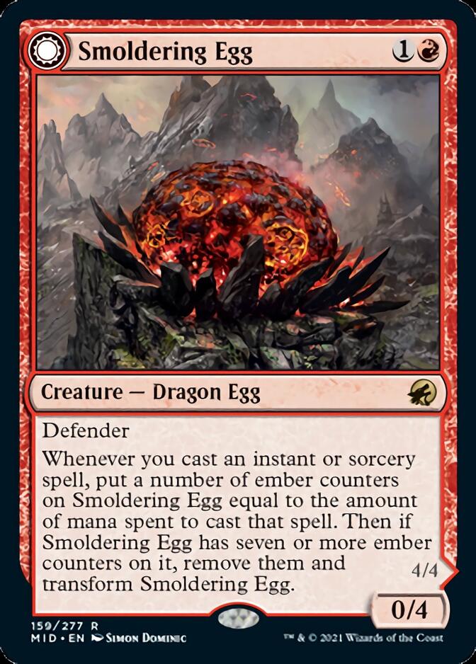 Smoldering Egg // Ashmouth Dragon [Innistrad: Midnight Hunt] | Lots Moore NSW