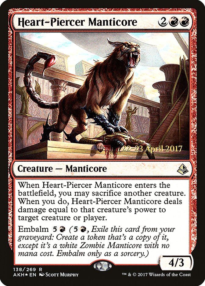 Heart-Piercer Manticore [Amonkhet Prerelease Promos] | Lots Moore NSW