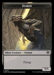 Clue // Demon Double-Sided Token [Commander Masters Tokens] | Lots Moore NSW