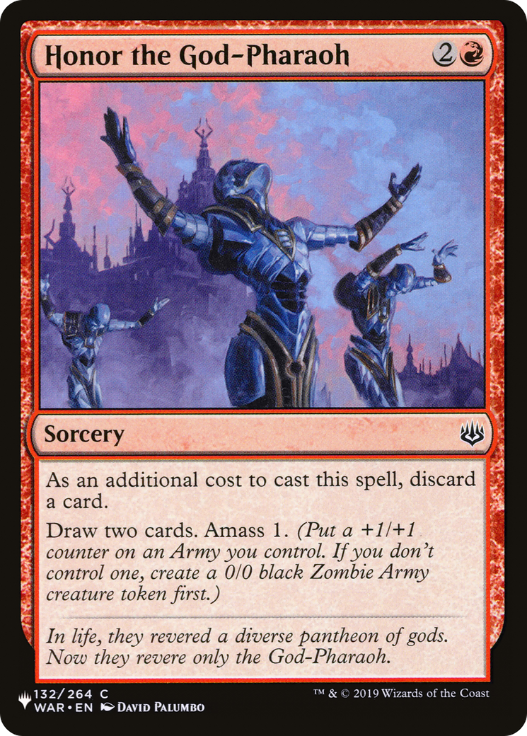Honor the God-Pharaoh [The List] | Lots Moore NSW