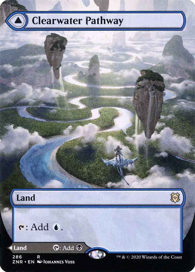 Clearwater Pathway // Murkwater Pathway (Borderless Alternate Art) [Zendikar Rising] | Lots Moore NSW