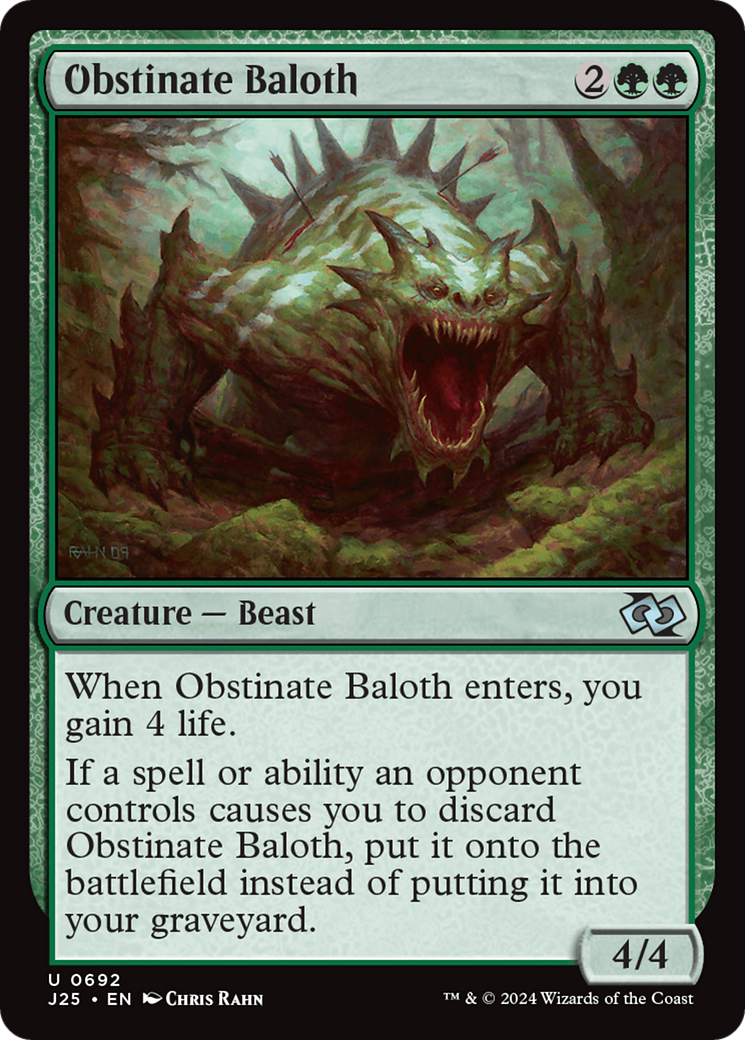 Obstinate Baloth [Foundations Jumpstart] | Lots Moore NSW