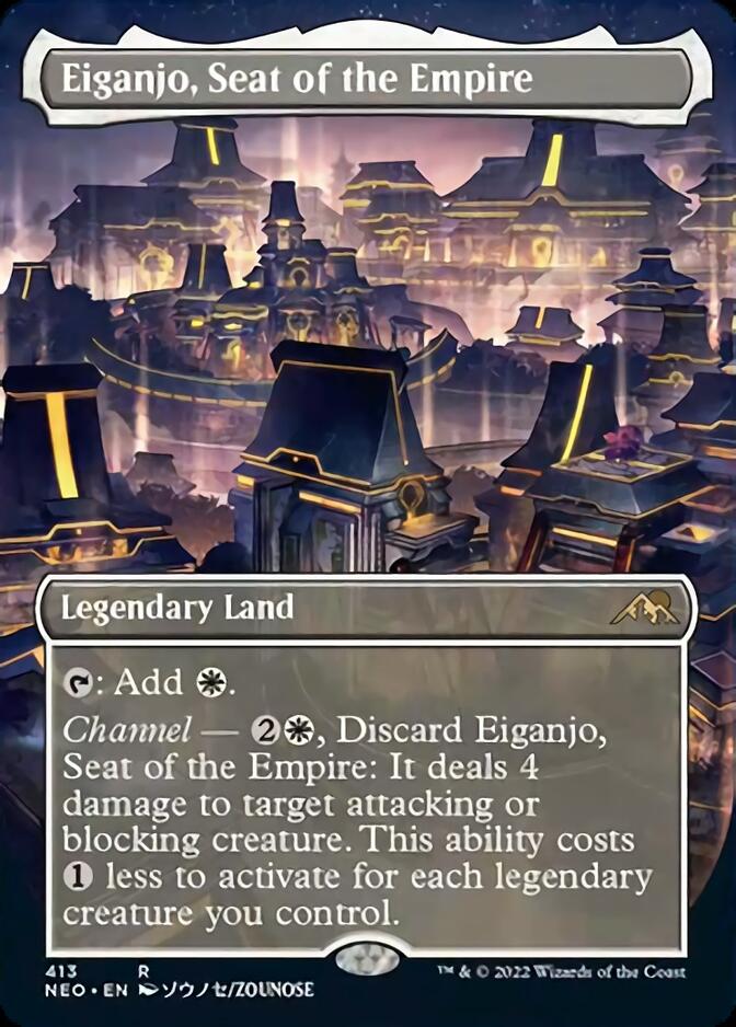 Eiganjo, Seat of the Empire (Borderless Alternate Art) [Kamigawa: Neon Dynasty] | Lots Moore NSW