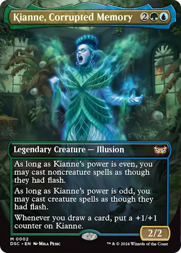 Kianne, Corrupted Memory (Borderless) [Duskmourn: House of Horror Commander] | Lots Moore NSW