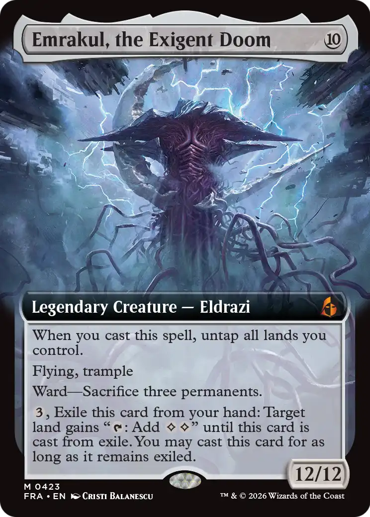 Emrakul, the Exigent Doom (Extended Art) [Reality Fracture] | Lots Moore NSW